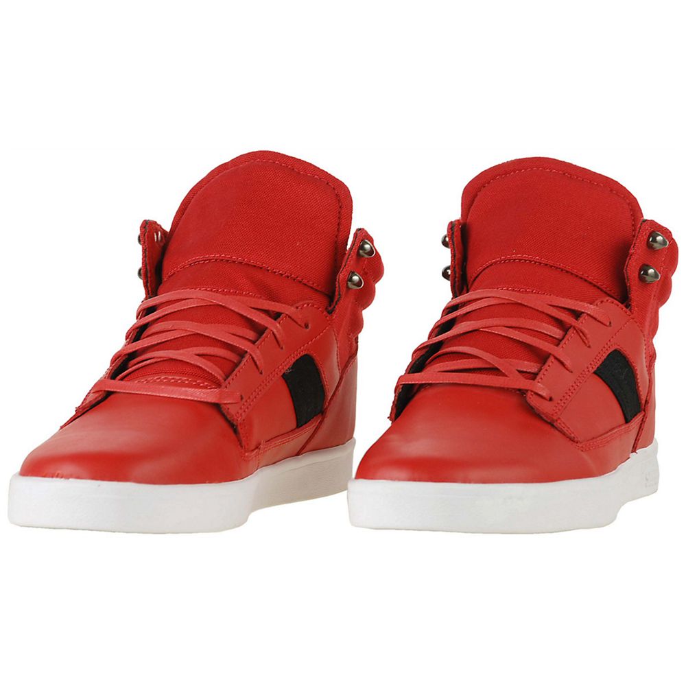 Chaussures de Skate Supra Bandit Mid Rouge Red Homme | TVV-01332209